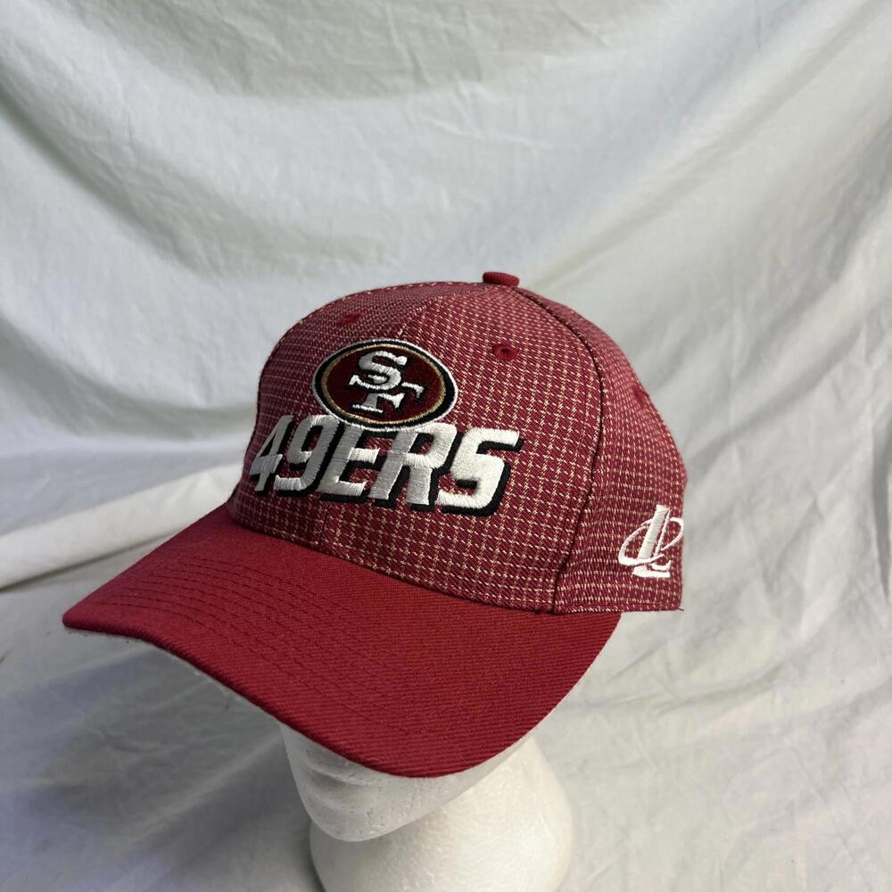 90's Logo Athletic Pro Line San Francisco 49ers Grid Adjustable Hat Cap EUC
